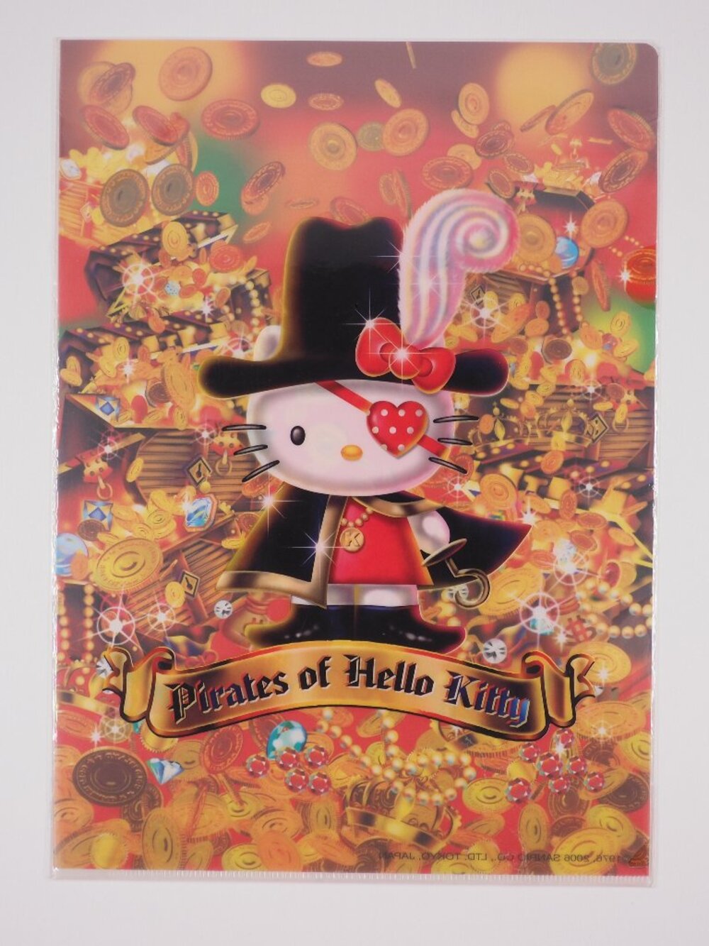 Sanrio Japan Hello Kitty Vintage Clearfile Clear File Pirates of Hello Kitty